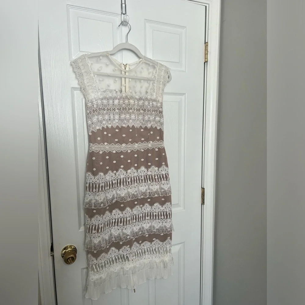 Bronx and Banco Majiorca Dot Lace Cocktail Dress